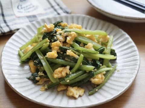 小松菜と卵の中華ナムル-お弁当✻あと一品